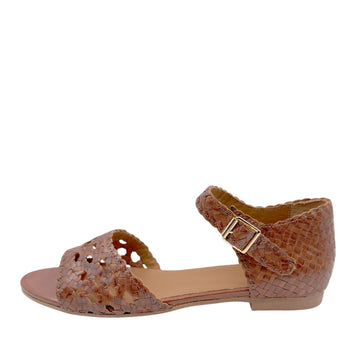 Angulus 5844 - 101 Cognac Håndflettet Remsandal
