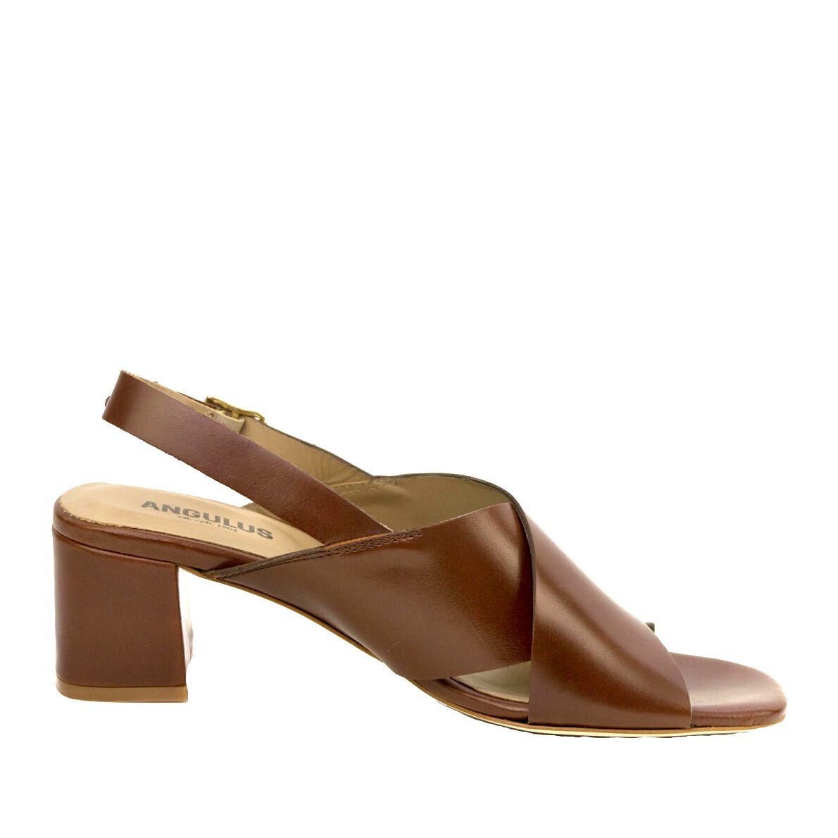Angulus 5568 brun hælsandal