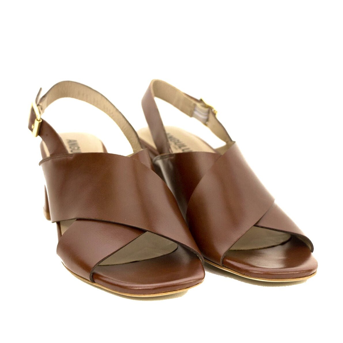 Angulus 5568 brun hælsandal