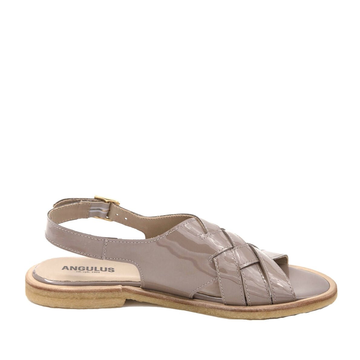 Angulus 5784 flettet mocca Slingback remsandal