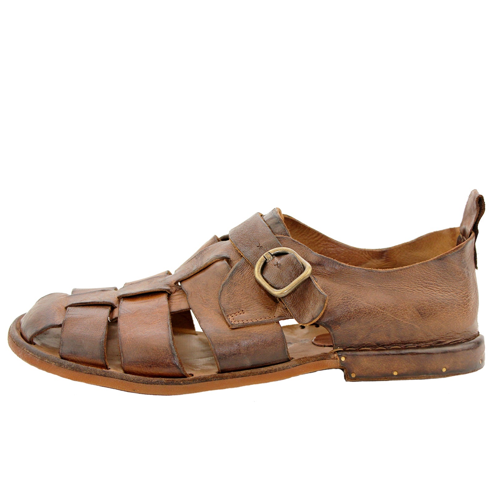 Bubetti 8674 Lux.547 Lysebrun Lukket Herresandal i Skind