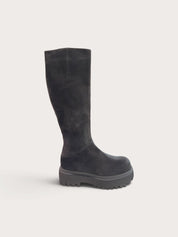 Lofina 10462 lang mørk brun støvle