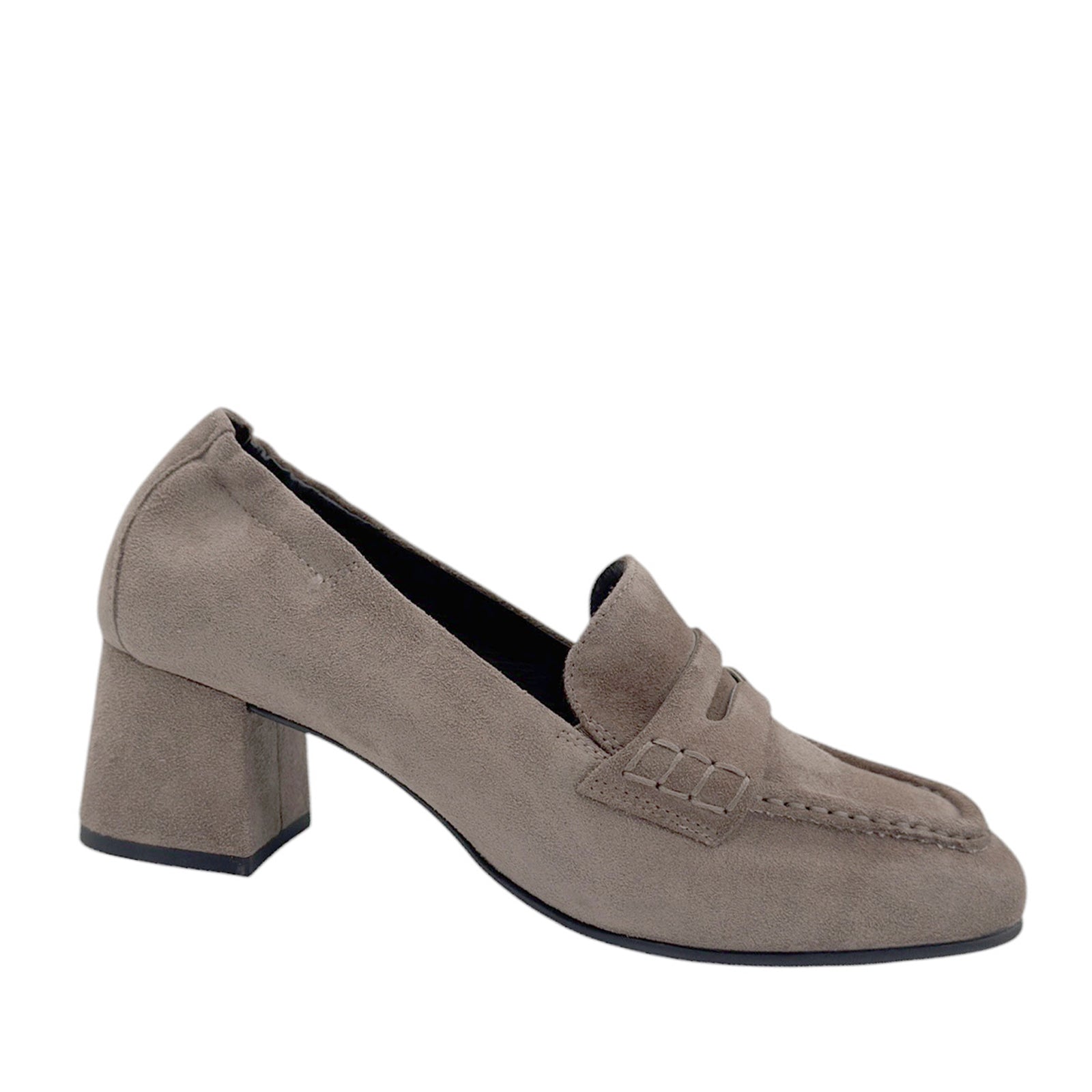 Paul Green 3861-005 beige loafer på blok hæl