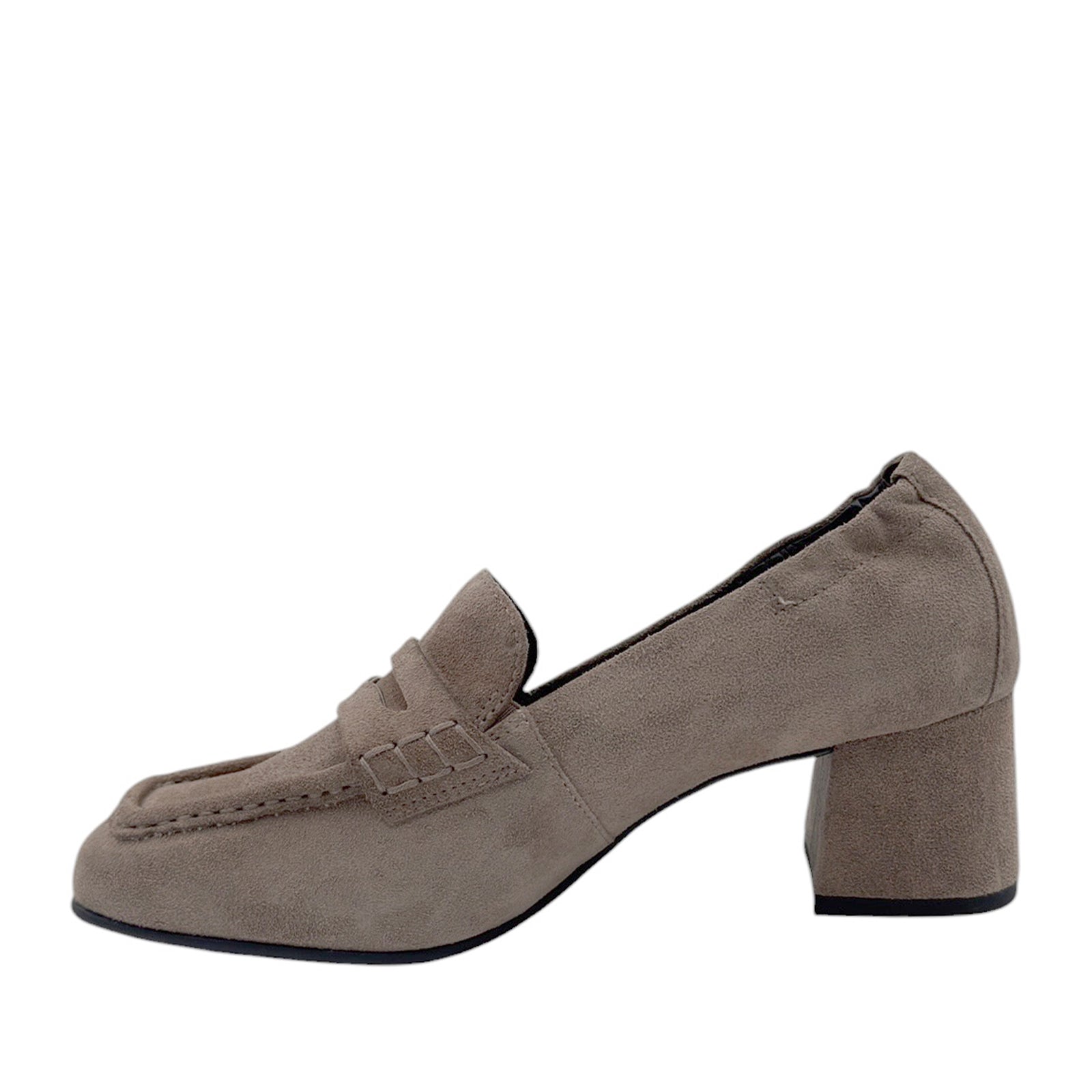 Paul Green 3861-005 beige loafer på blok hæl