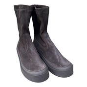 Lofina 10380 mørkbrun boot I camoscio stretch
