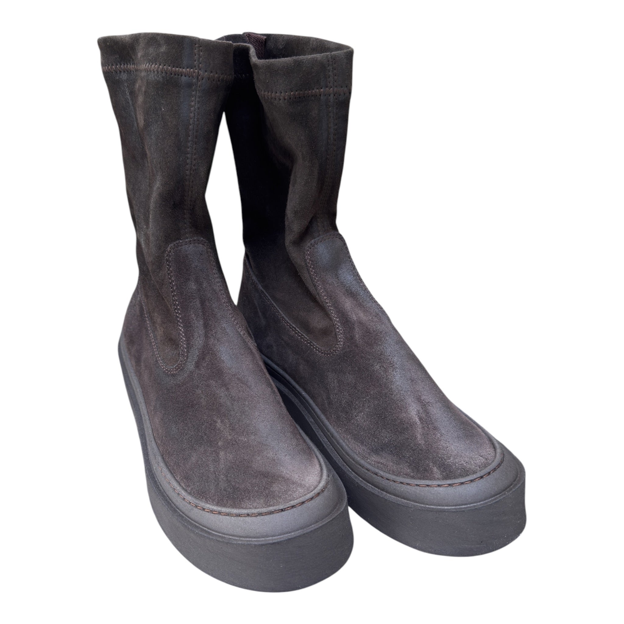 Lofina 10380 mørkbrun boot I camoscio stretch