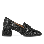 Angulus 1647 - 101 Loafer sort glitter med hæl
