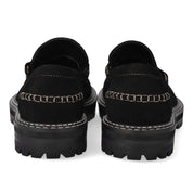 Angulus 1715 - 101 sort penny loafer med kontraststikninger