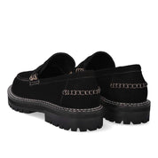 Angulus 1715 - 101 sort penny loafer med kontraststikninger