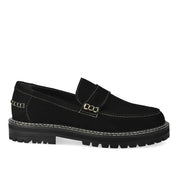 Angulus 1715 - 101 sort penny loafer med kontraststikninger