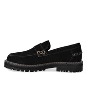 Angulus 1715 - 101 sort penny loafer med kontraststikninger