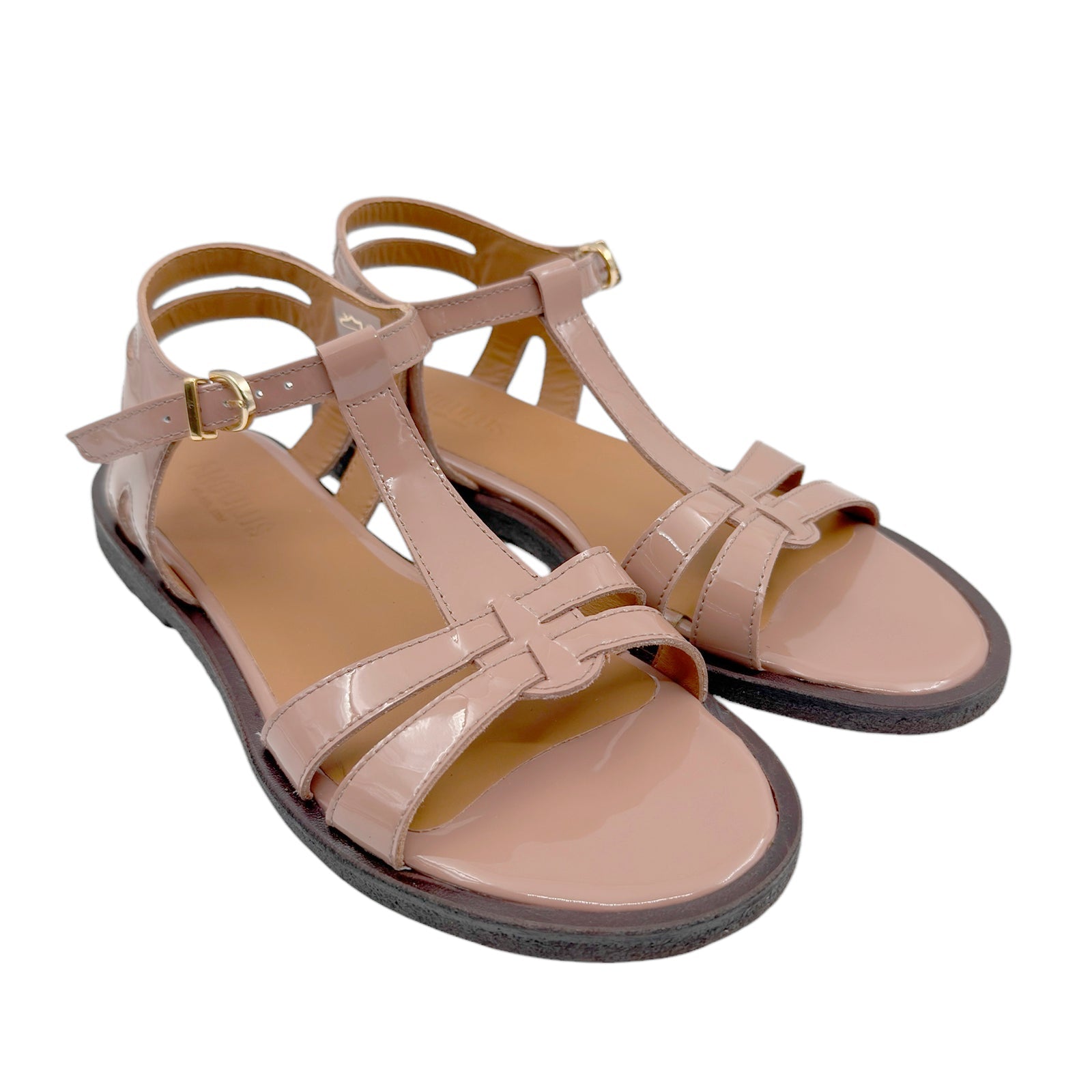 Angulus 5415 - 112 Gl. Rosa Feminin sandal m. stropper og ankelrem