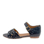 Angulus 5844-101 Sort Håndflettet Remsandal