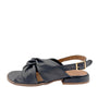 Angulus 5861-101 sort slingback sandal med snoet skind over vrist
