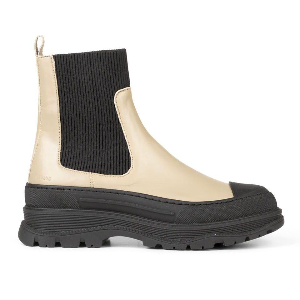 Angulus 7708 Beige Dame Skind Støvle med elastik