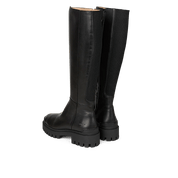 Angulus - 7711 - 101 - lang - sort - støvle - grov - sål