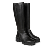 Angulus - 7711 - 101 - lang - sort - støvle - grov - sål