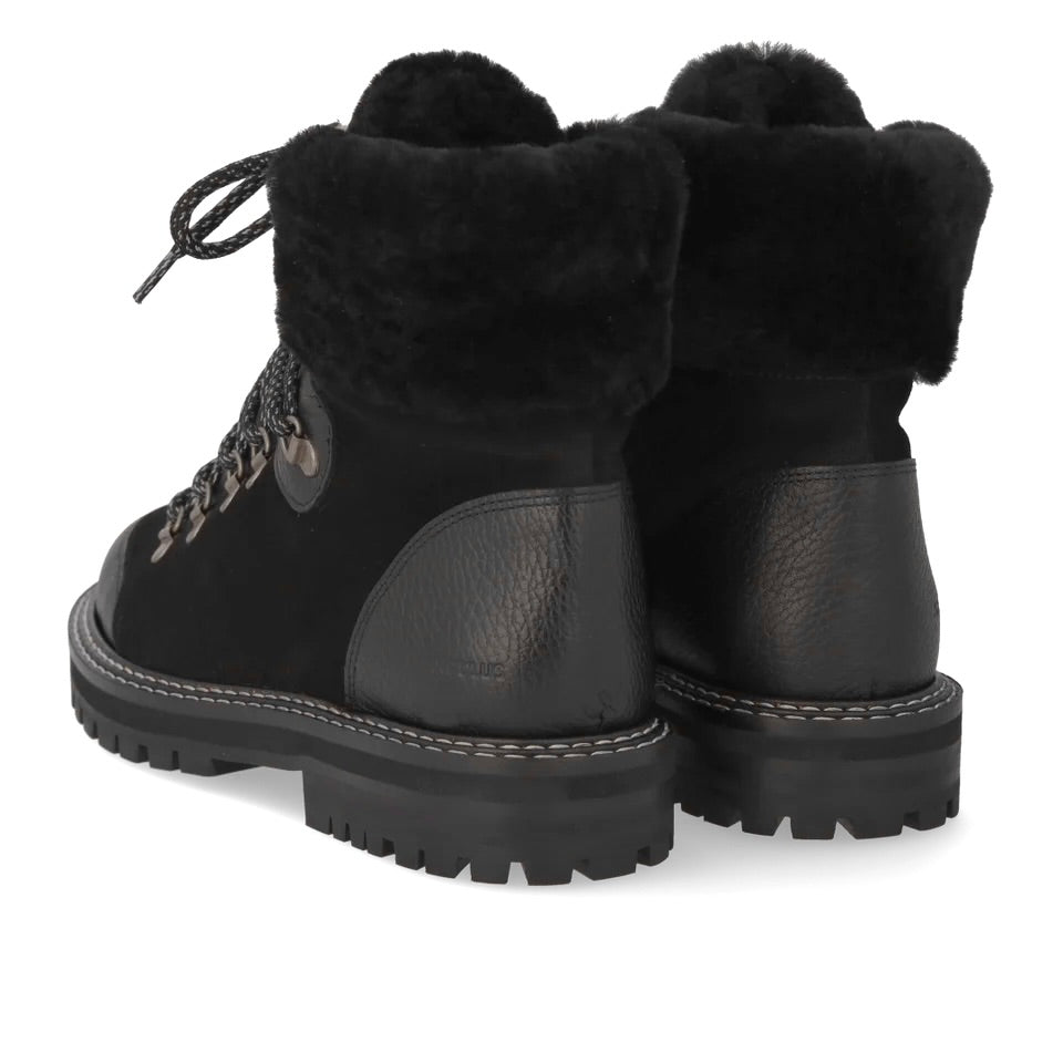 Angulus 7851 - 101 Sort ulforet snørestøvle