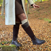 Angulus 7862 - 101 Langskaftet mørk brun støvle med quilt