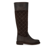 Angulus 7862 - 101 Langskaftet mørk brun støvle med quilt