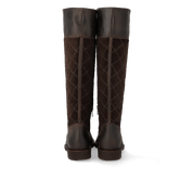 Angulus 7862 - 101 Langskaftet mørk brun støvle med quilt