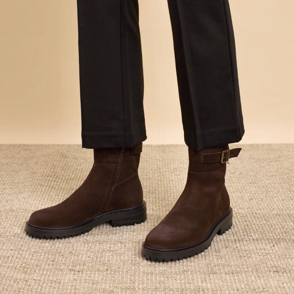 Angulus 7865 - 101 mørkebrun støvle med dekorativt spænde