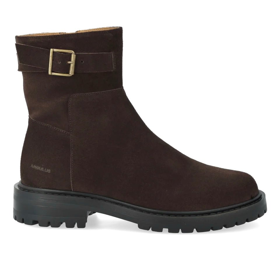 Angulus 7865 - 101 mørkebrun støvle med dekorativt spænde