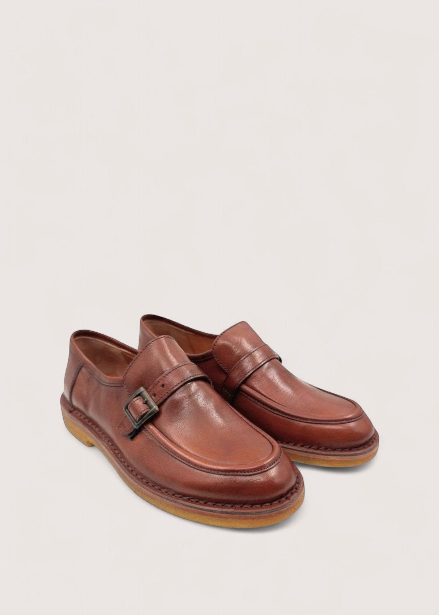 Bubetti 10106 Cognac Monk Shoe Raagummi