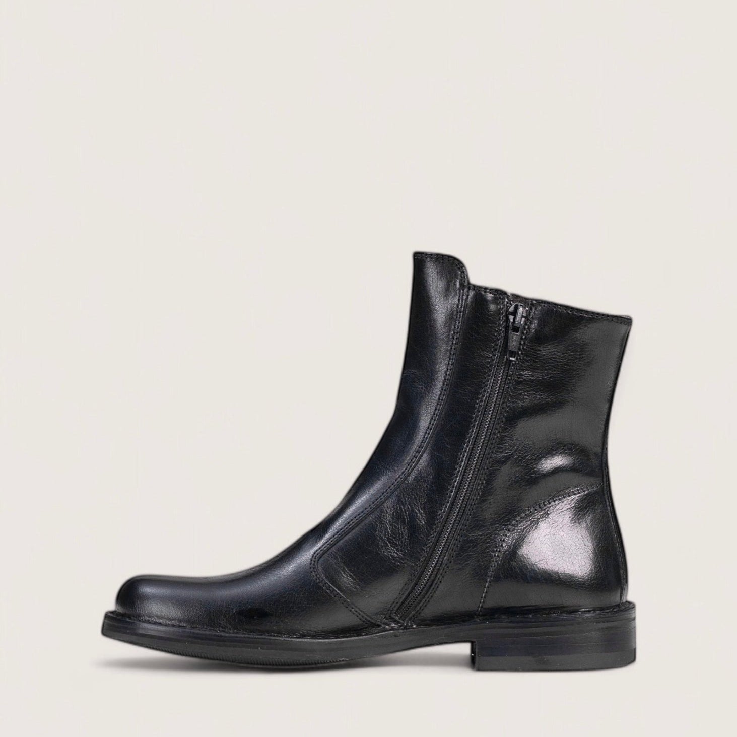 Bubetti 2047 Blåsort Klassisk Støvle med Spænde og Lynlås