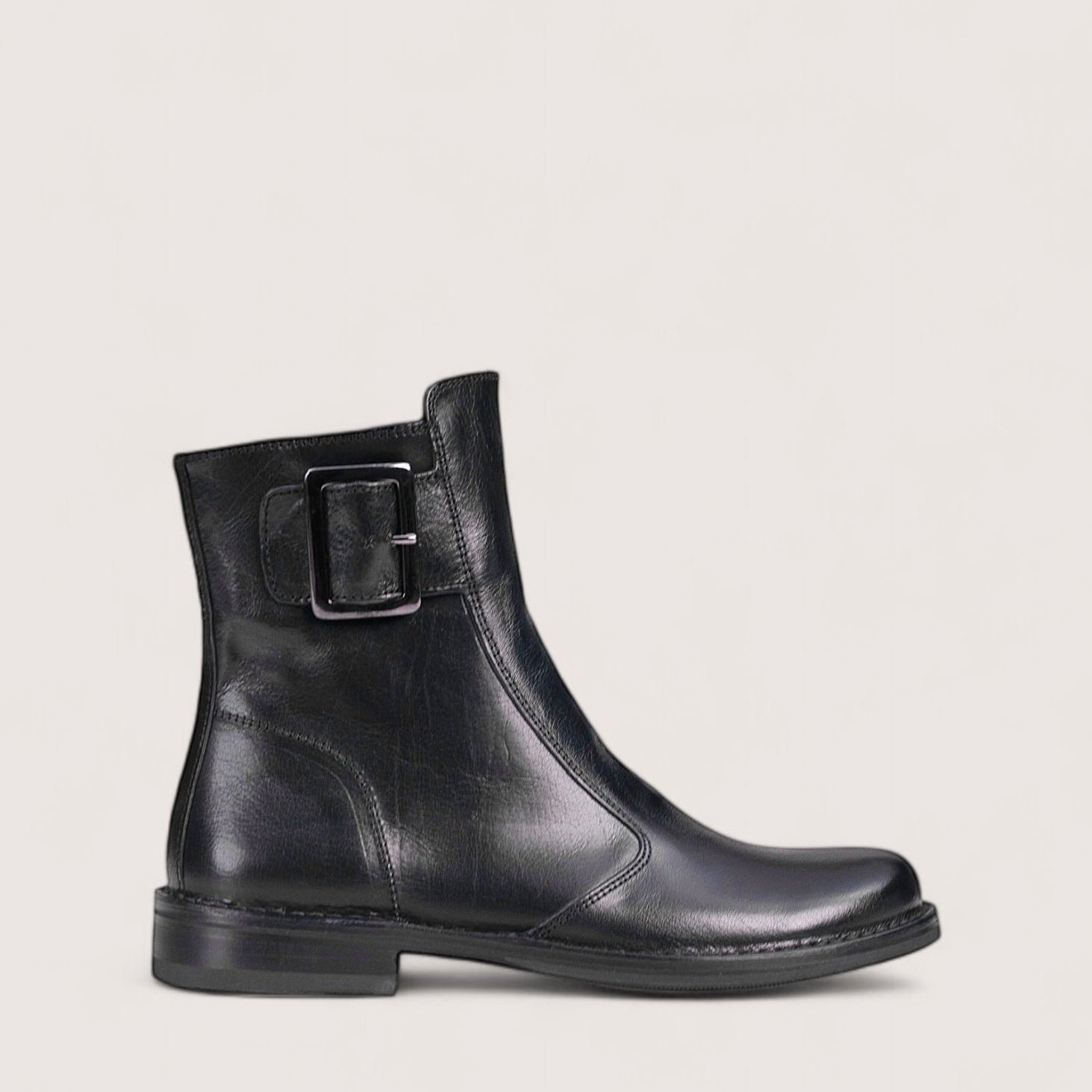 Bubetti 2047 Blåsort Klassisk Støvle med Spænde og Lynlås