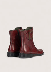 Bubetti 2047 BRED Bordeaux Klassisk Støvle med Spænde og Lynlås