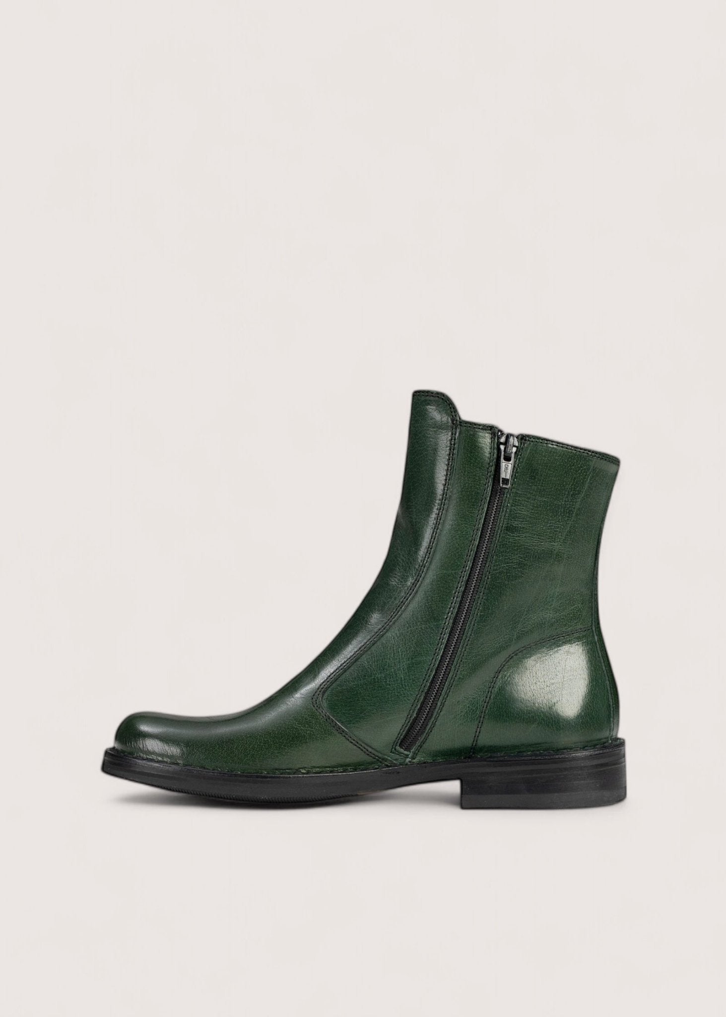 Bubetti 2047 BRED Grøn Klassisk Støvle med Spænde og Lynlås