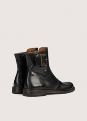 Bubetti 2047 BRED Kaffe Klassisk Støvle med Spænde og Lynlås