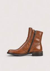 Bubetti 2047 Cognac Klassisk Støvle med Spænde og Lynlås