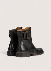 Bubetti 2047 Kaffe Klassisk Støvle med Spænde og Lynlås