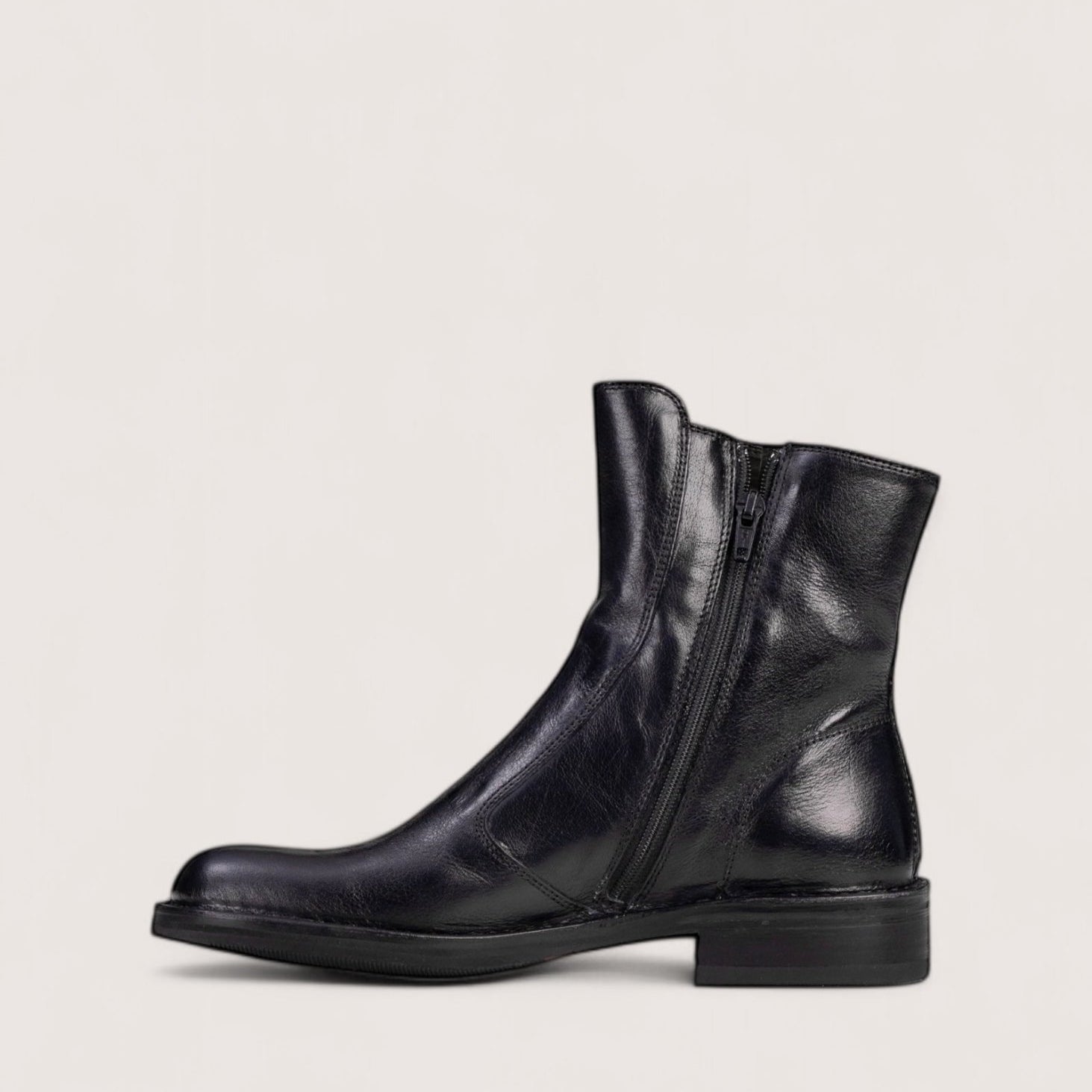 Bubetti 2078 Blåsort klassisk støvle med indvendig lynlås