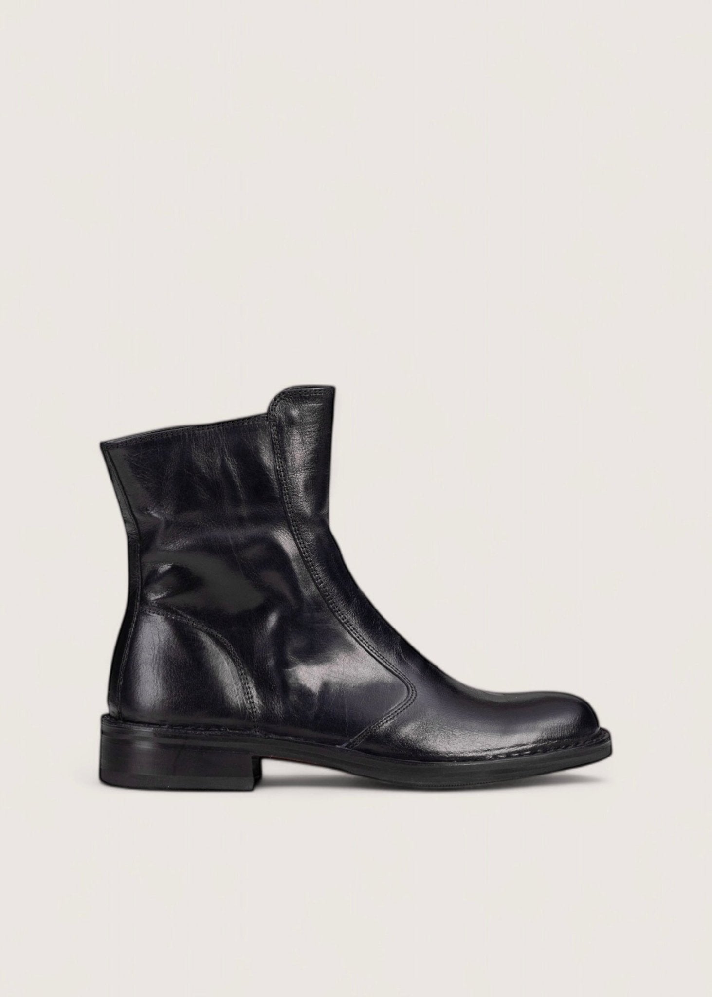 Bubetti 2078 Blåsort klassisk støvle med indvendig lynlås