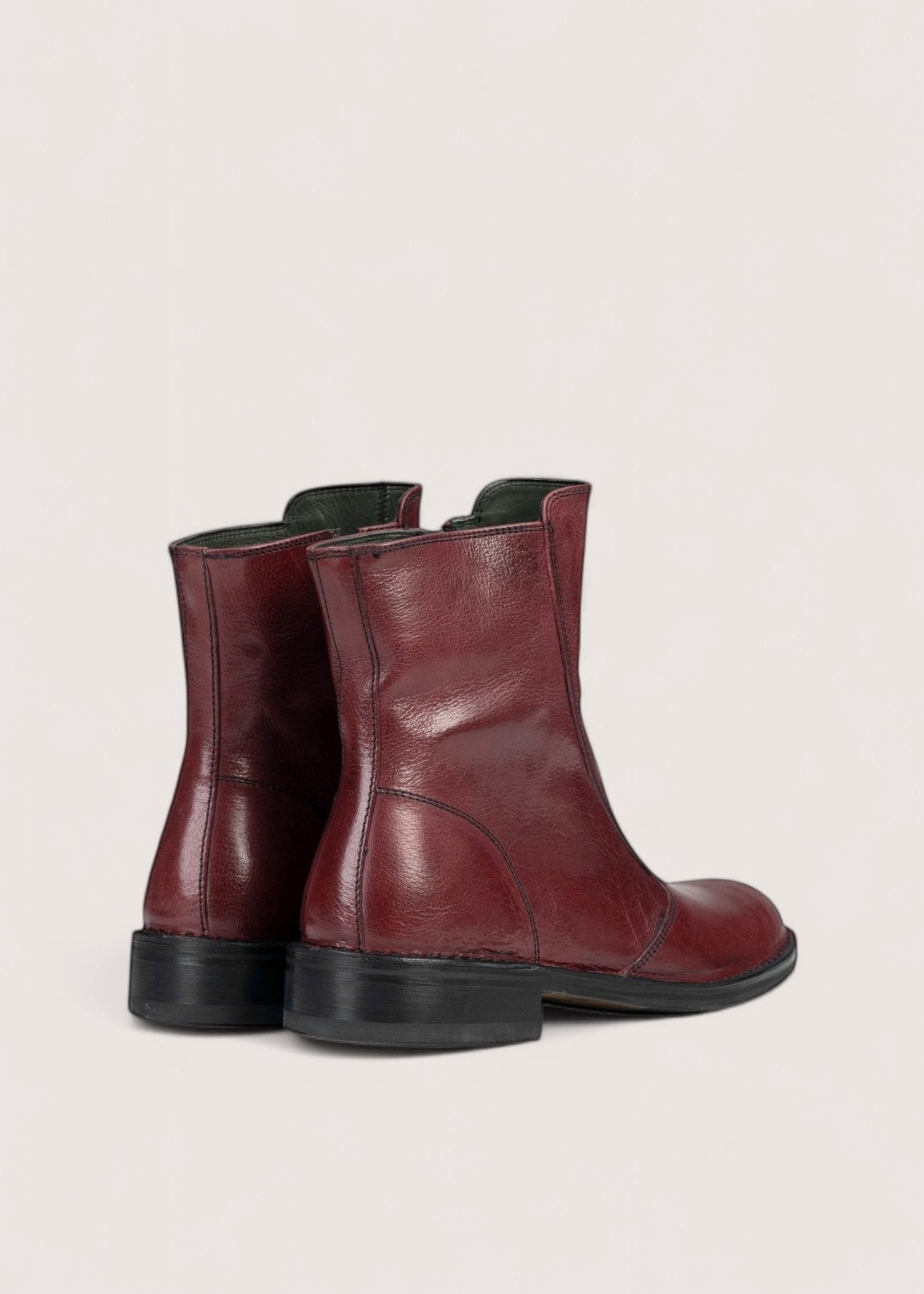 Bubetti 2078 Bordeau klassisk støvle med indvendig lynlås