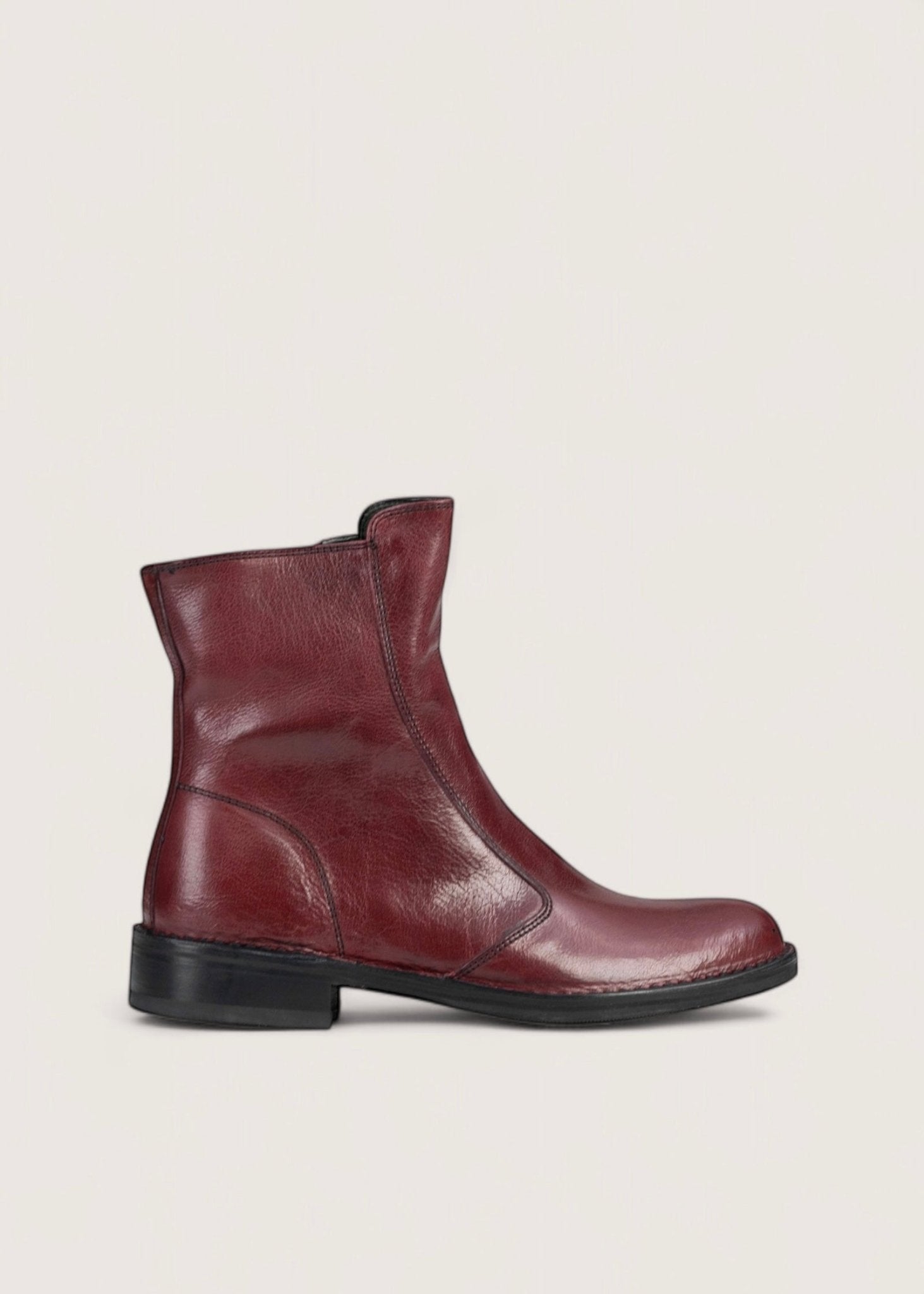 Bubetti 2078 Bordeau klassisk støvle med indvendig lynlås