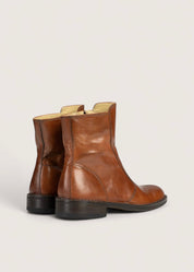 Bubetti 2078 Cognac klassisk støvle med indvendig lynlås