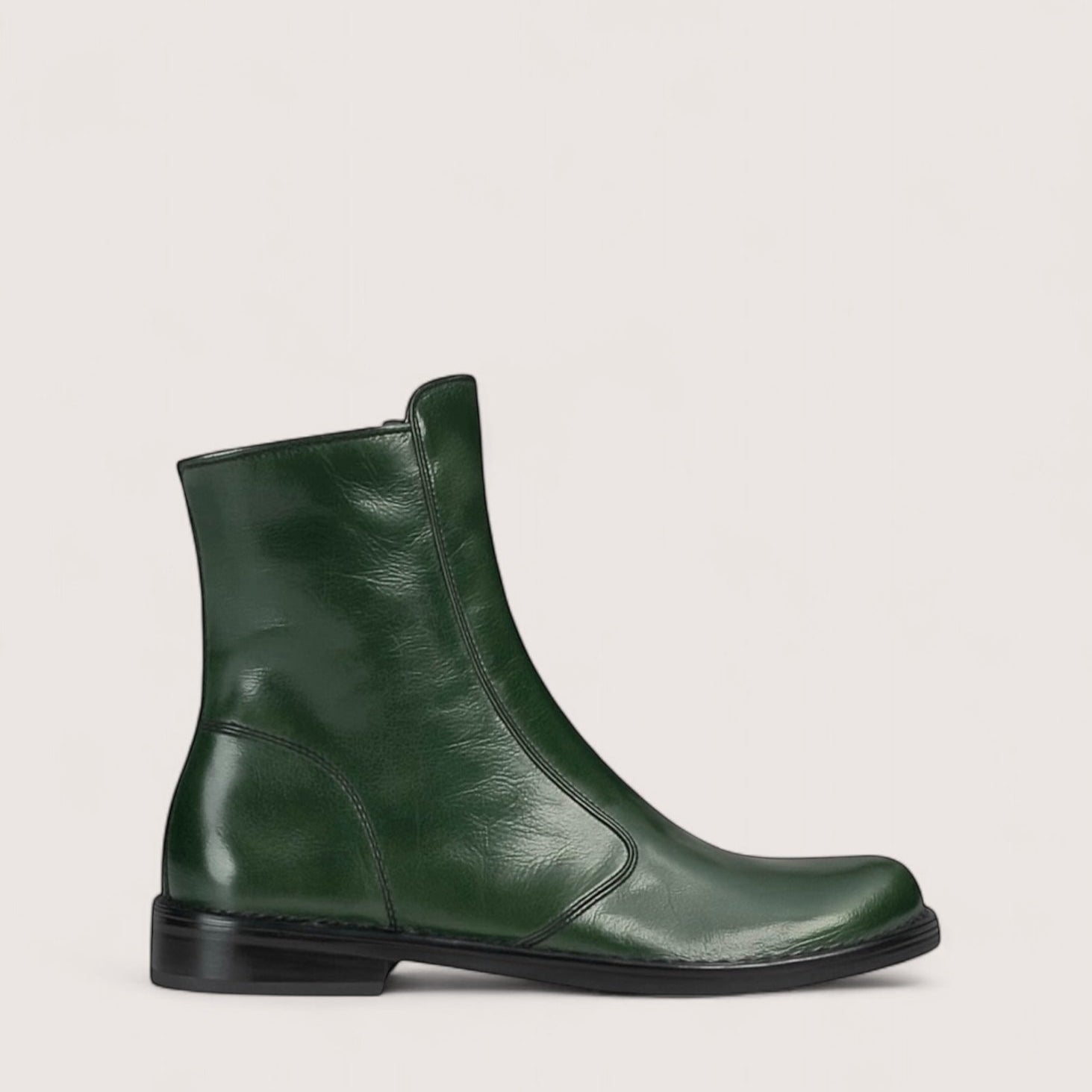 Bubetti 2078 Grøn klassisk støvle med indvendig lynlås