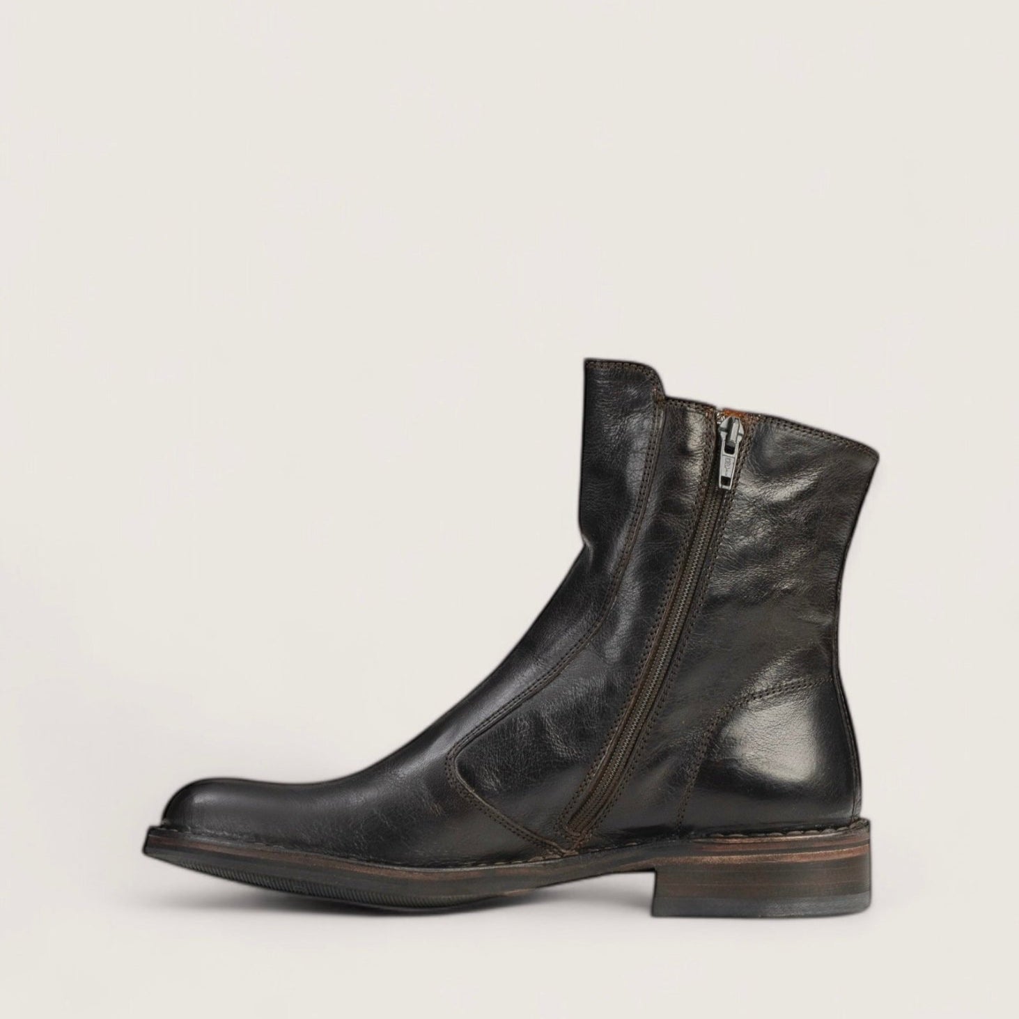 Bubetti 2078 Kaffe klassisk støvle med indvendig lynlås