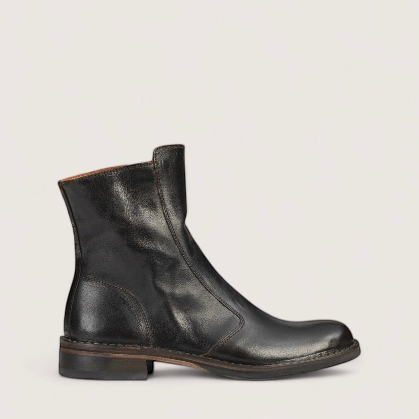 Bubetti 2078 Kaffe klassisk støvle med indvendig lynlås