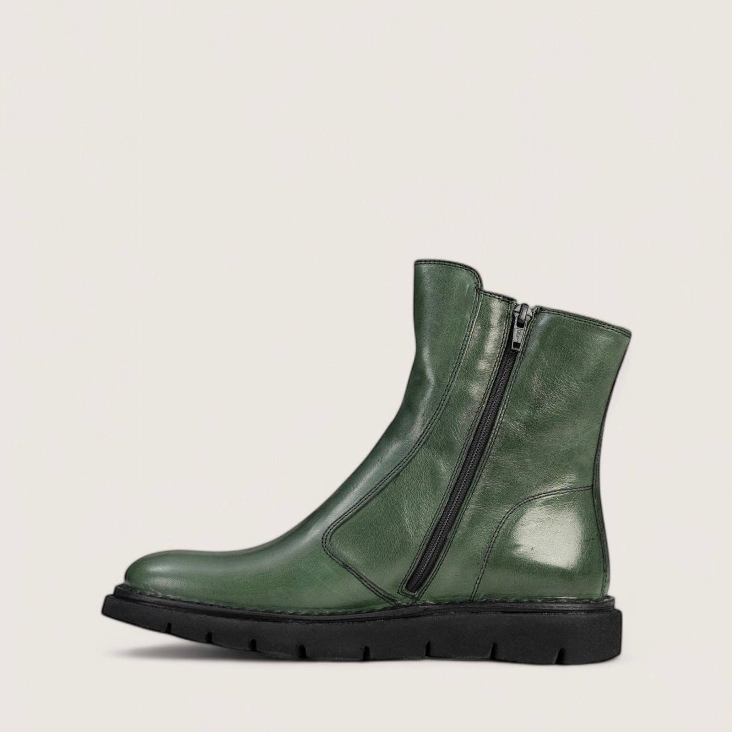 Bubetti 2078 Letvægtssål Grøn klassisk støvle med indvendig lynlås