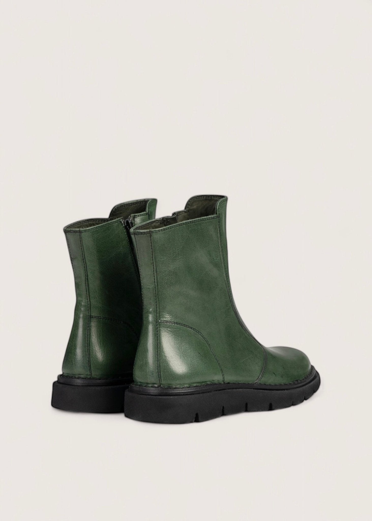 Bubetti 2078 Letvægtssål Grøn klassisk støvle med indvendig lynlås
