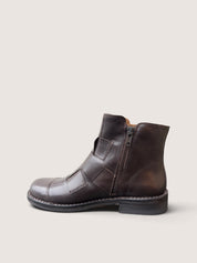 Bubetti 2531 Bred mørk brun flet støvle
