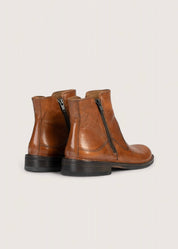 Bubetti 2558 Bred cognac støvle med dobbelt lynlås