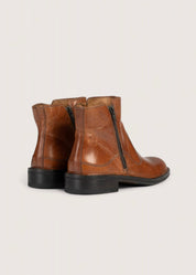 Bubetti 2558 cognac støvle med dobbelt lynlås