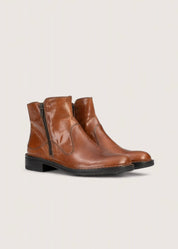 Bubetti 2558 cognac støvle med dobbelt lynlås