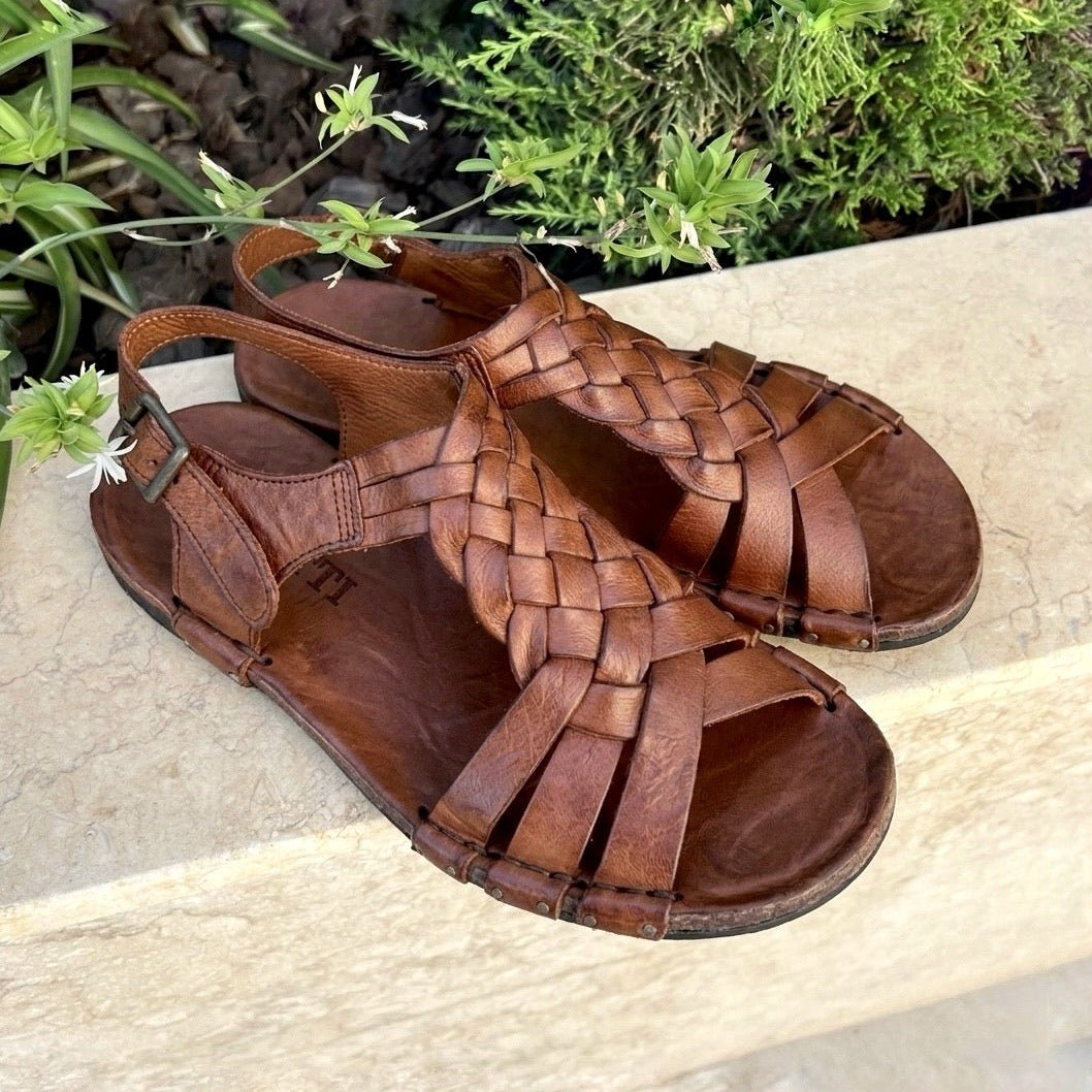 Bubetti 3456 Kork Patina rem sandal med flet